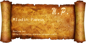 Mladin Panna névjegykártya